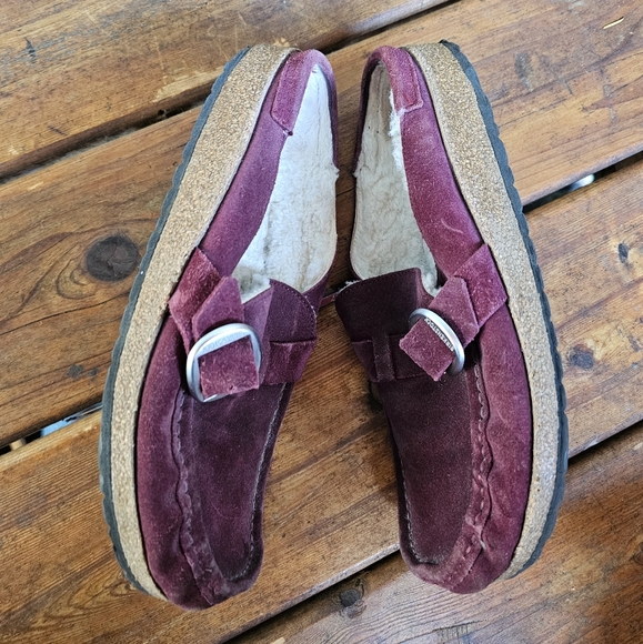 Birkenstock Men's Wine Suede Loafers - Picture 8 of 11